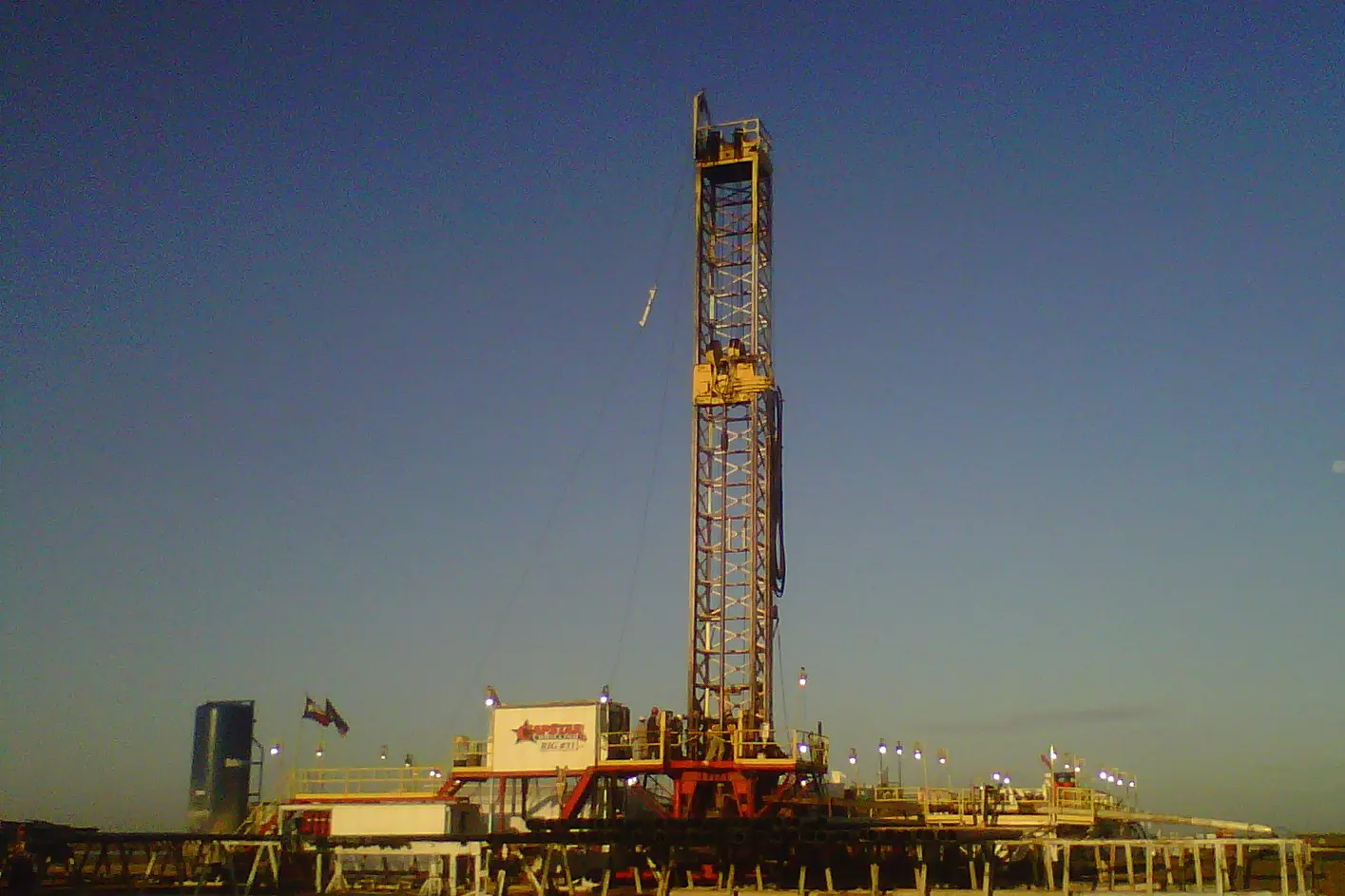 A drilling rig in the Permian Basin