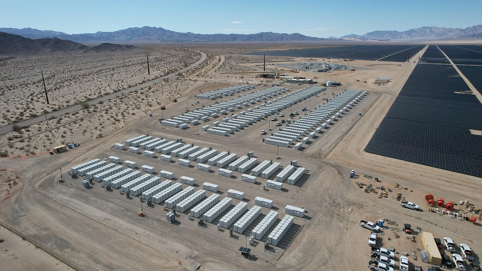 The Desert Sunlight battery energy storage system in Riverside County, California