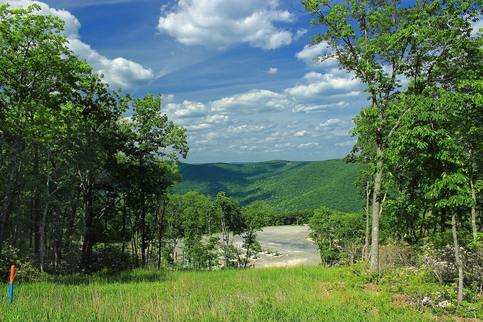A gas pipeline corridor on Sugarcamp Mountain, Loyalsock State Forest, Pennsylvania